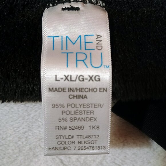 EUC: Girls' Time and Tru sz L-XL Black Leggings - Picture 3 of 4